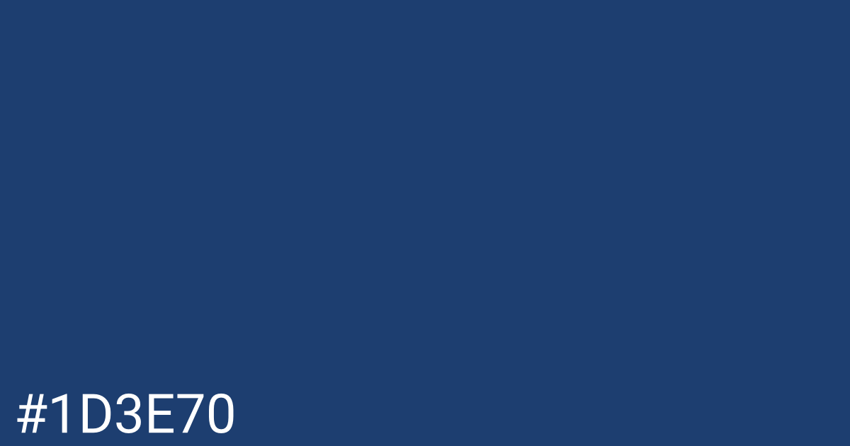 Hex color #1d3e70 graphic