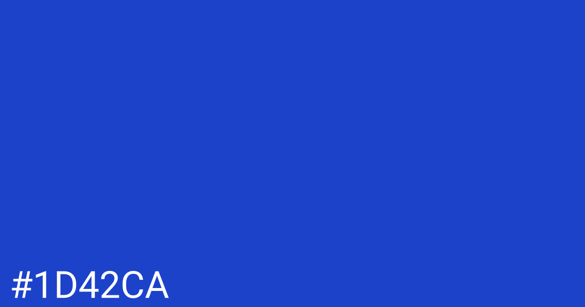 Hex color #1d42ca graphic