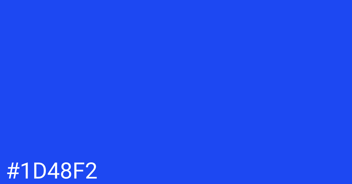 Hex color #1d48f2 graphic