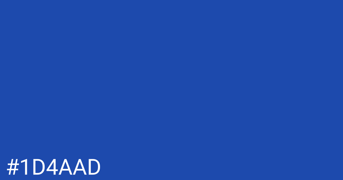 Hex color #1d4aad graphic