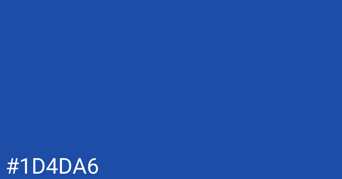 Hex color #1d4da6 graphic