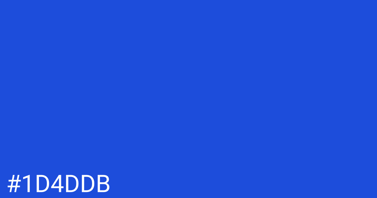Hex color #1d4ddb graphic