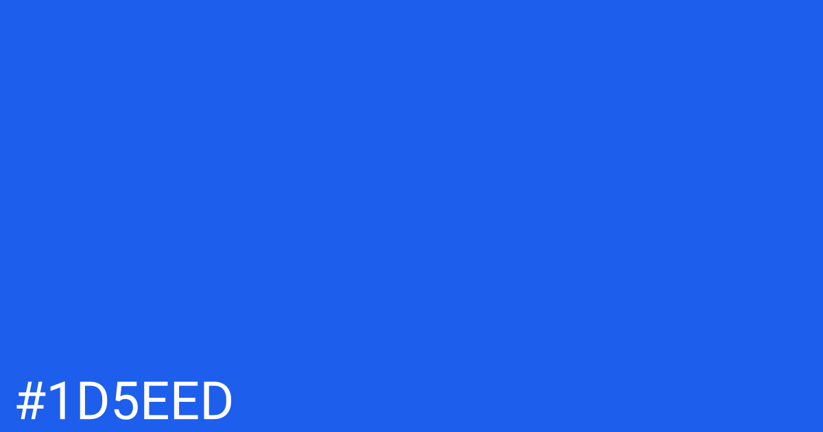 Hex color #1d5eed graphic