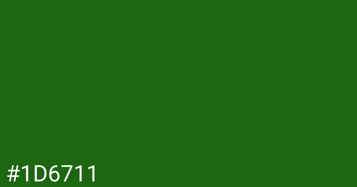 Hex color #1d6711 graphic