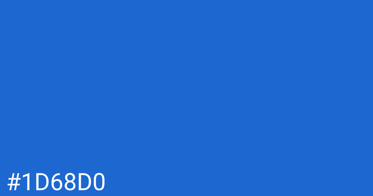 Hex color #1d68d0 graphic