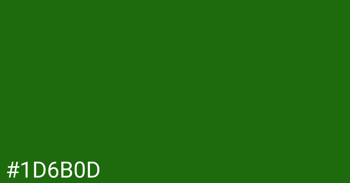 Hex color #1d6b0d graphic