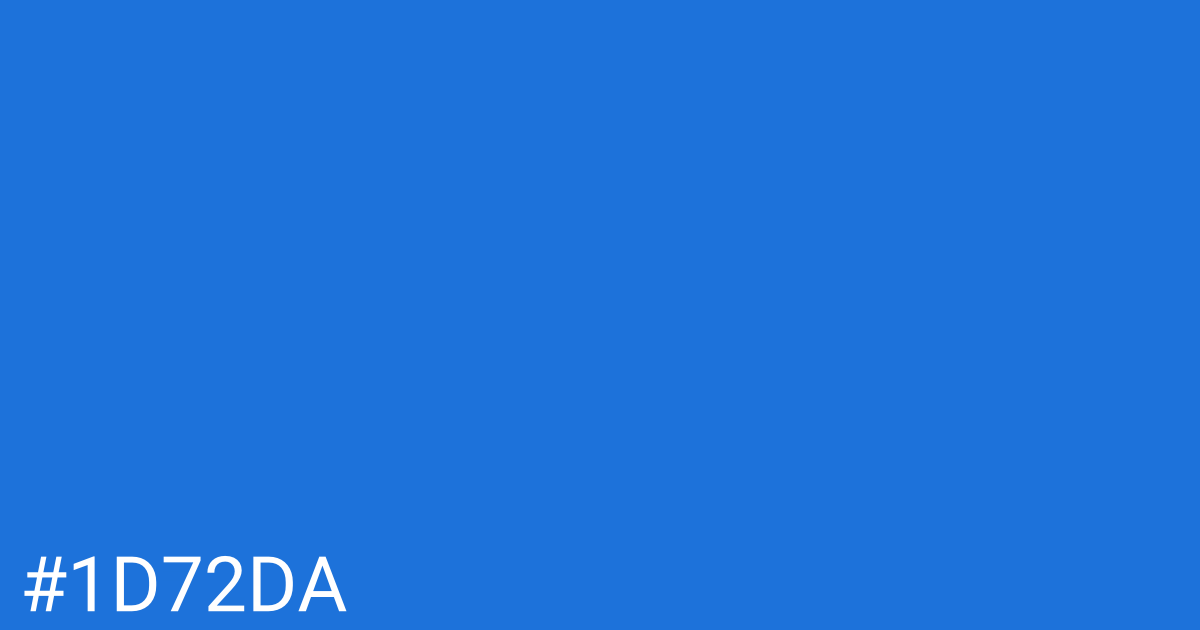 Hex color #1d72da graphic