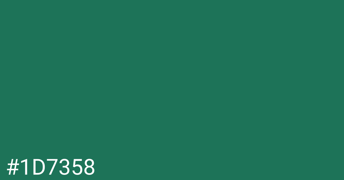 Hex color #1d7358 graphic