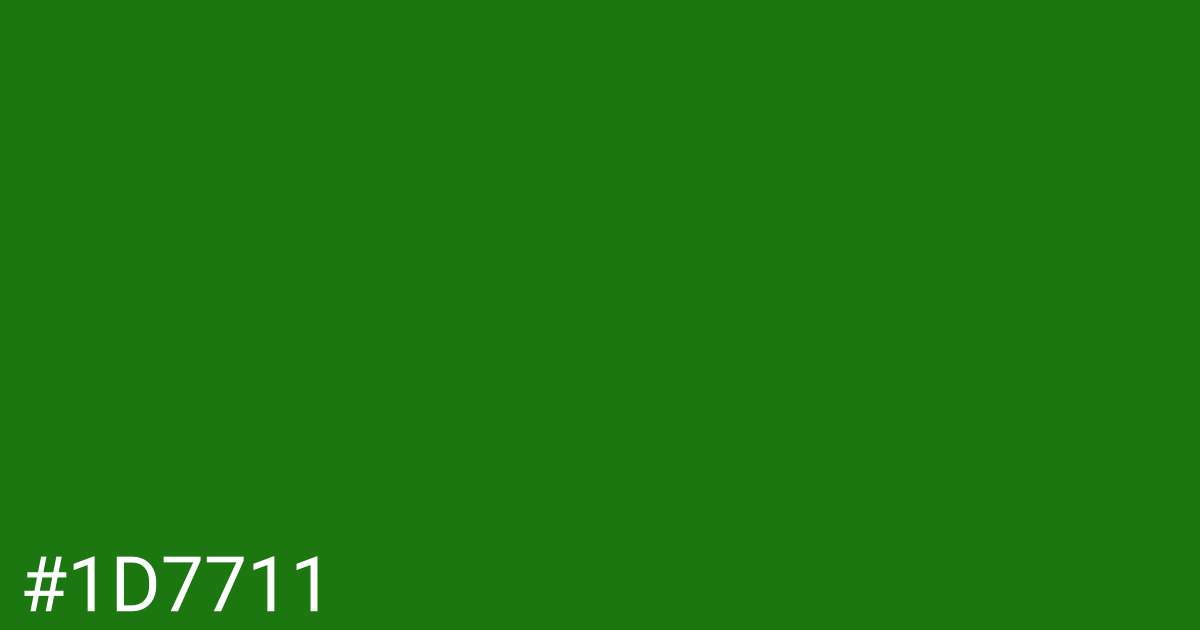 Hex color #1d7711 graphic