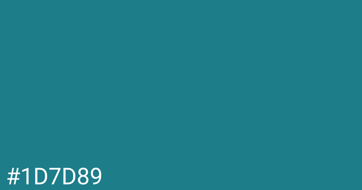 Hex color #1d7d89 graphic