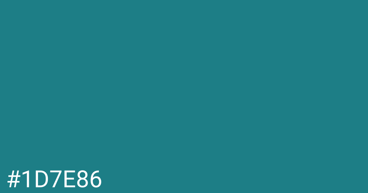 Hex color #1d7e86 graphic
