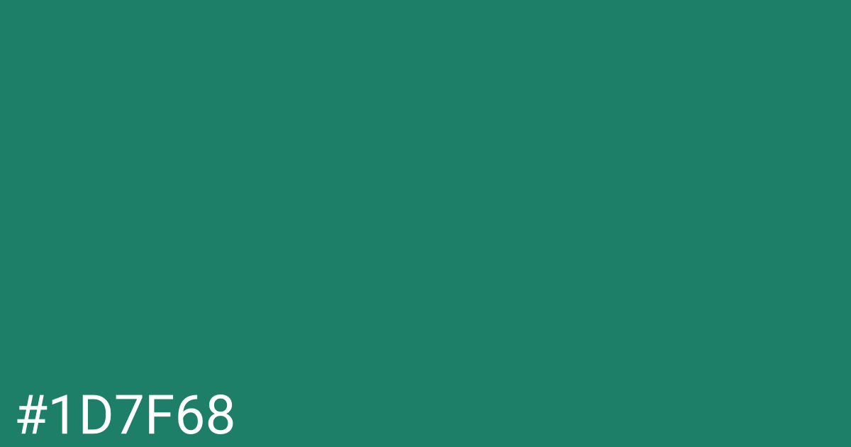 Hex color #1d7f68 graphic