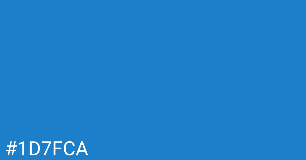 Hex color #1d7fca graphic