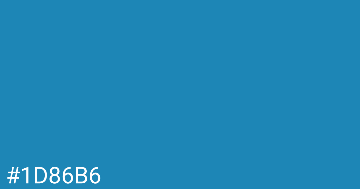 Hex color #1d86b6 graphic