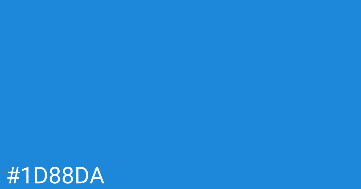 Hex color #1d88da graphic