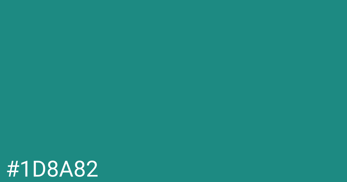 Hex color #1d8a82 graphic