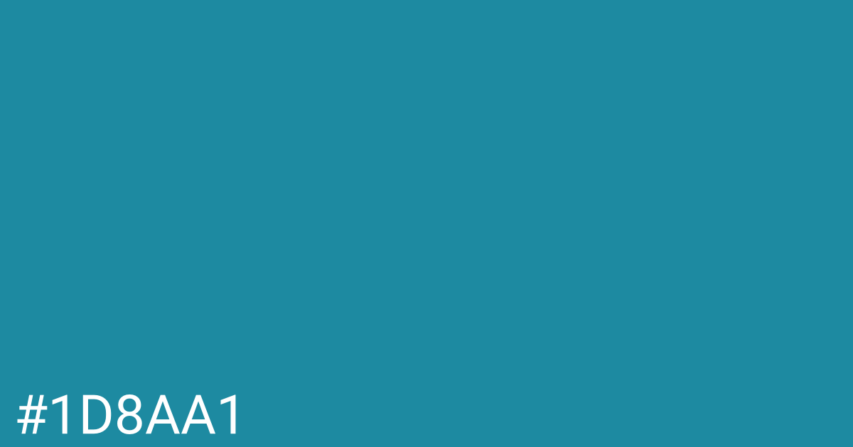 Hex color #1d8aa1 graphic