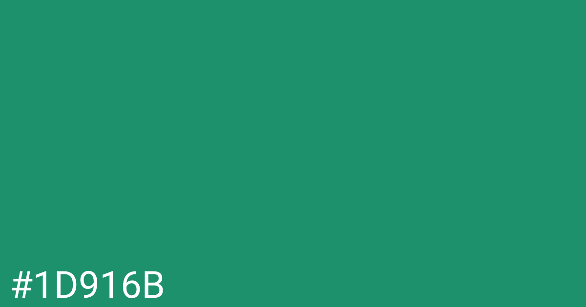 Hex color #1d916b graphic