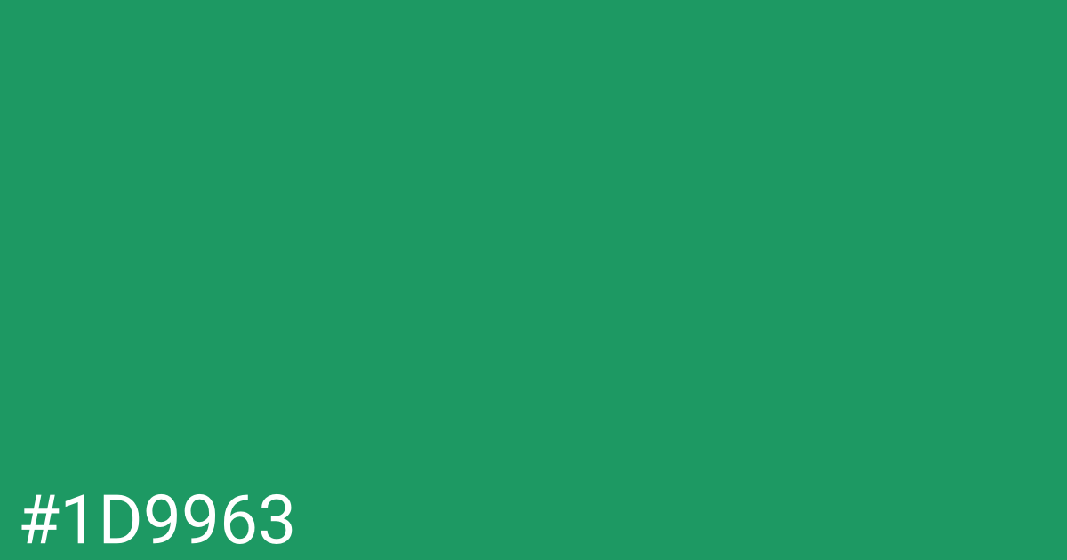 Hex color #1d9963 graphic