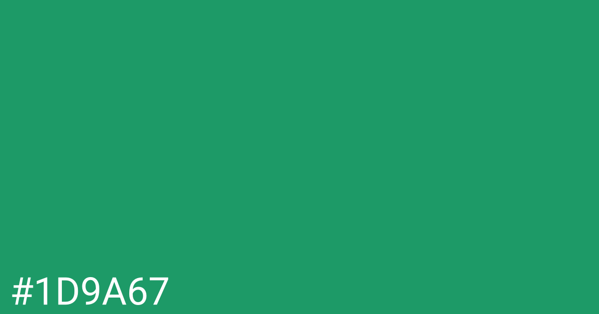 Hex color #1d9a67 graphic