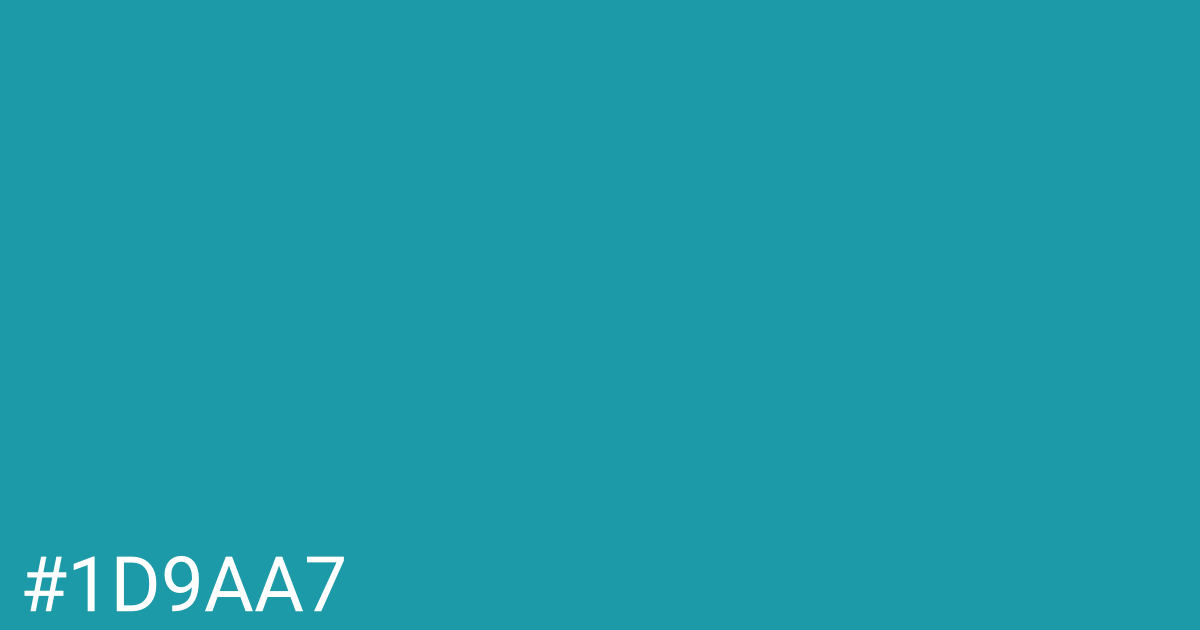 Hex color #1d9aa7 graphic