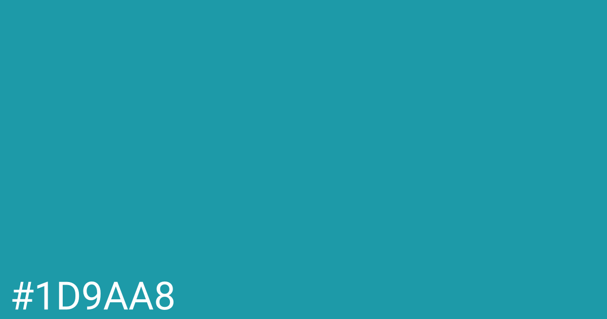 Hex color #1d9aa8 graphic