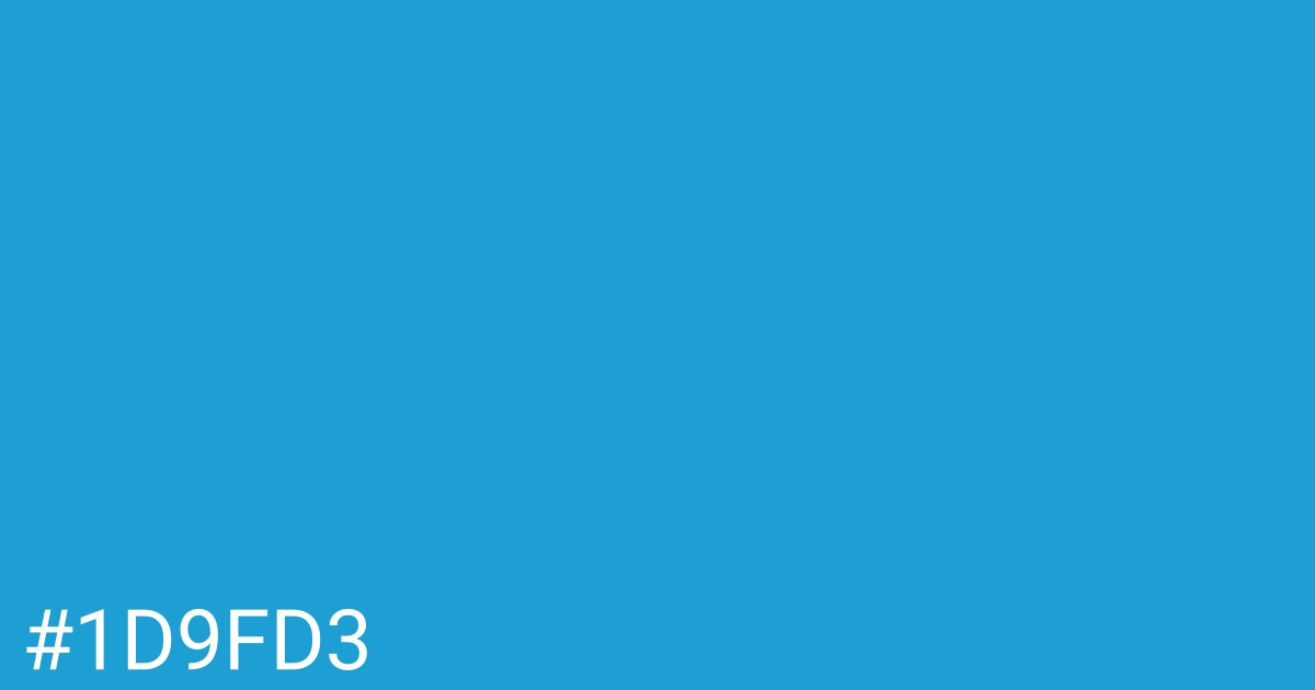 Hex color #1d9fd3 graphic