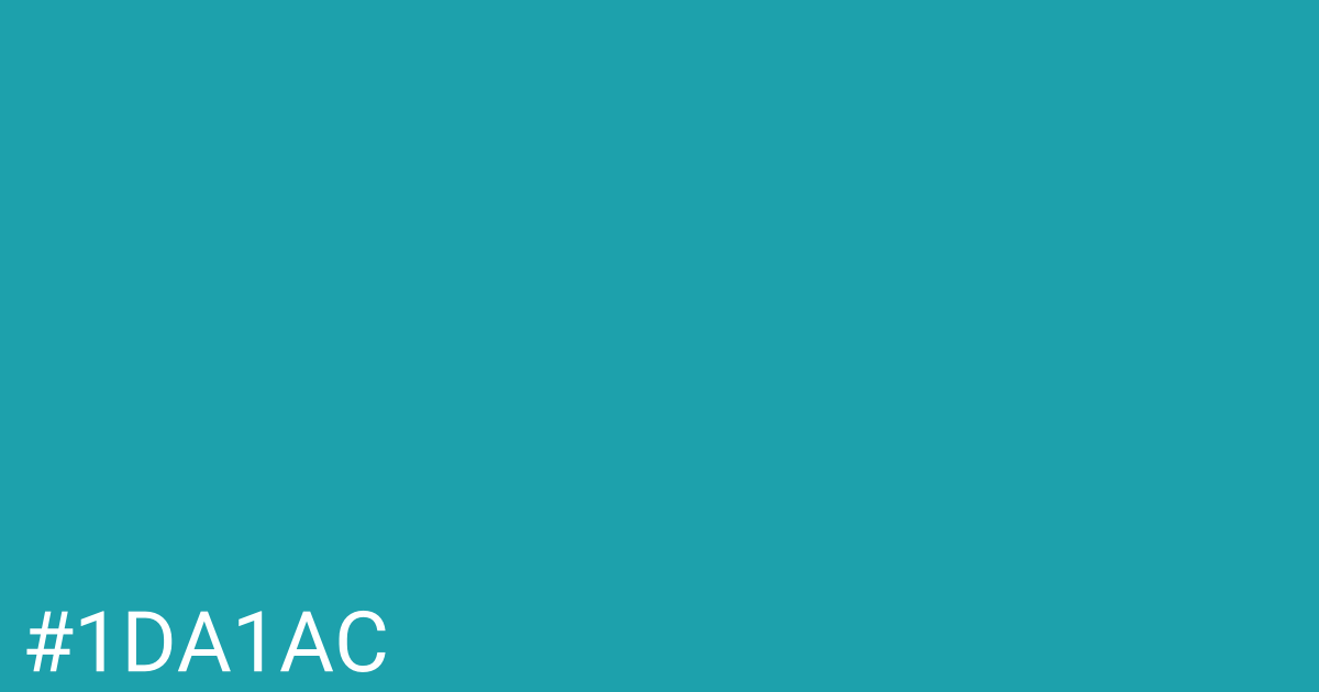Hex color #1da1ac graphic