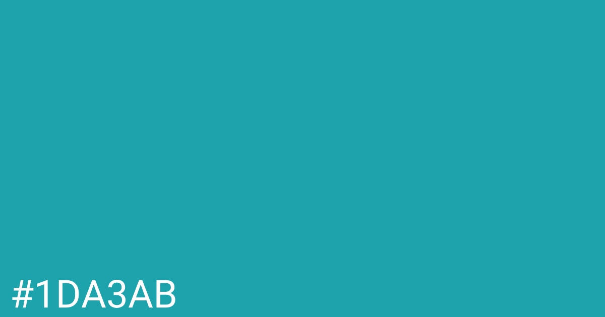 Hex color #1da3ab graphic