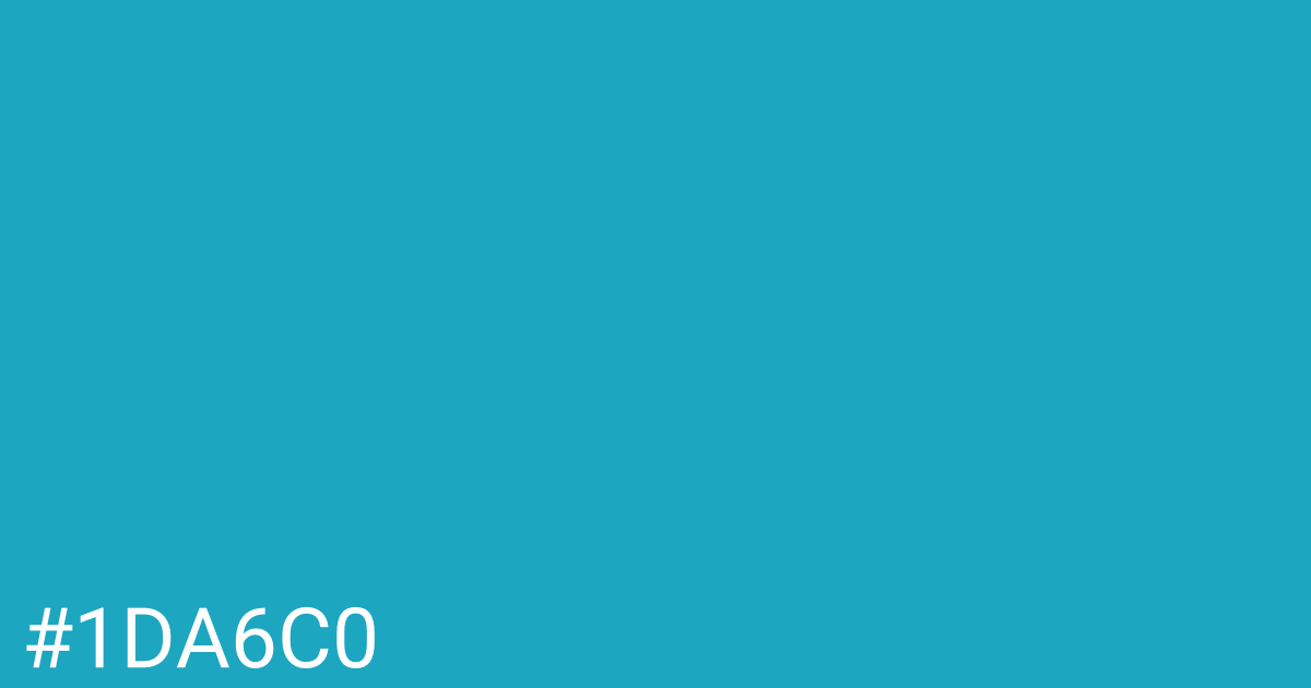 Hex color #1da6c0 graphic