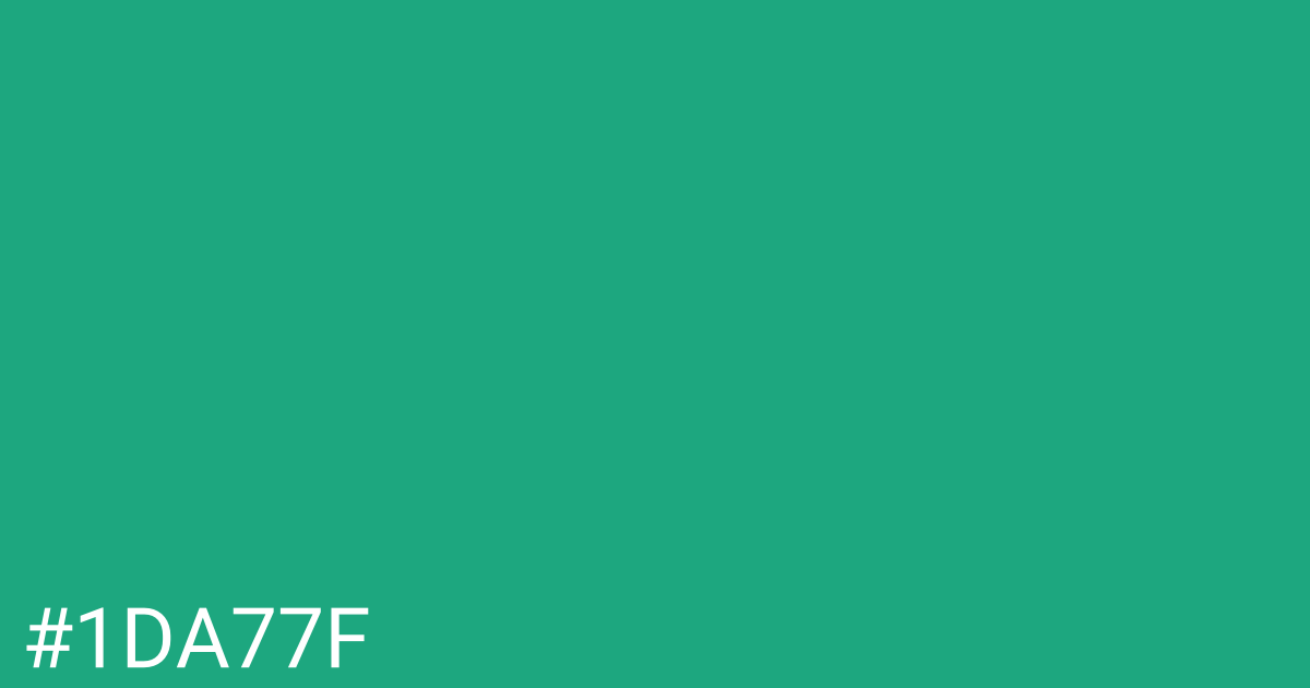 Hex color #1da77f graphic