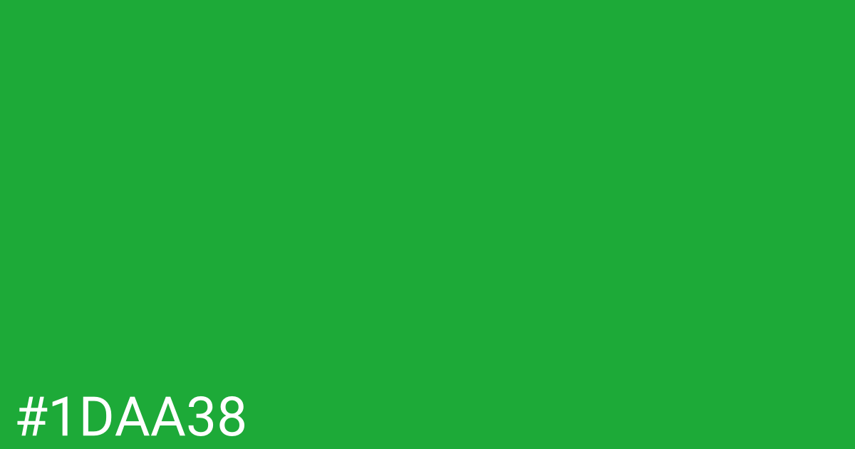Hex color #1daa38 graphic