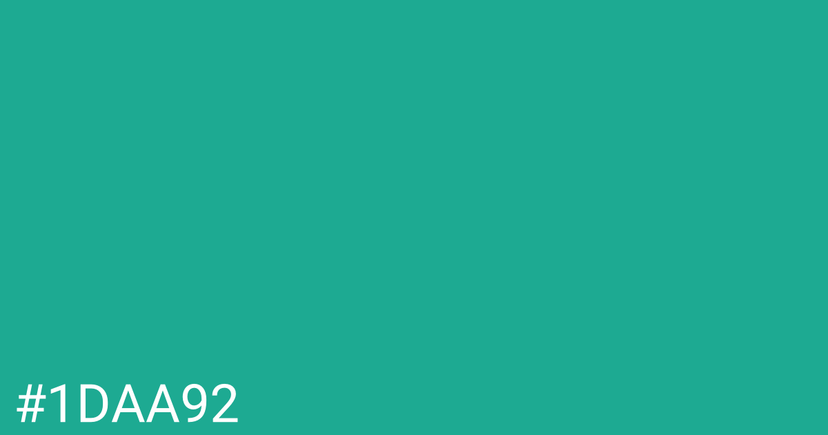 Hex color #1daa92 graphic