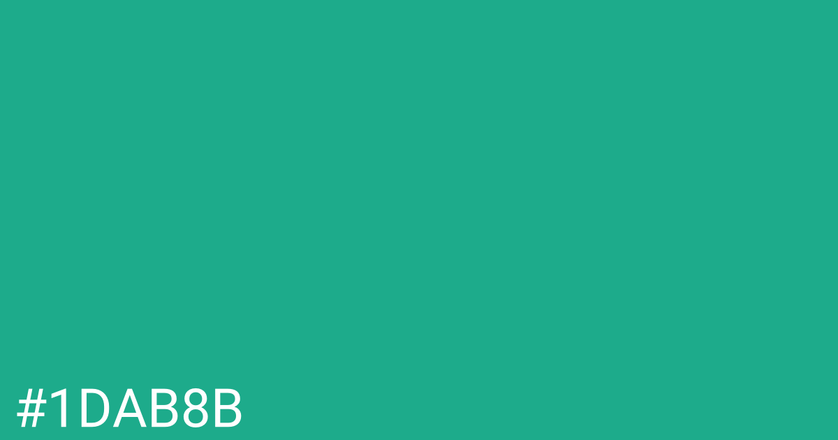Hex color #1dab8b graphic