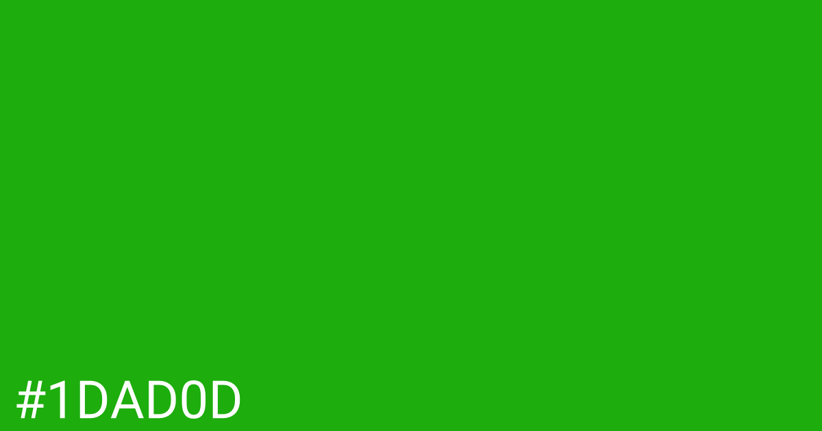 Hex color #1dad0d graphic