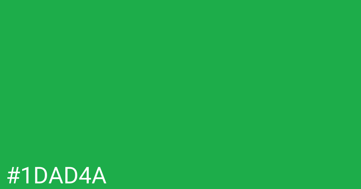 Hex color #1dad4a graphic