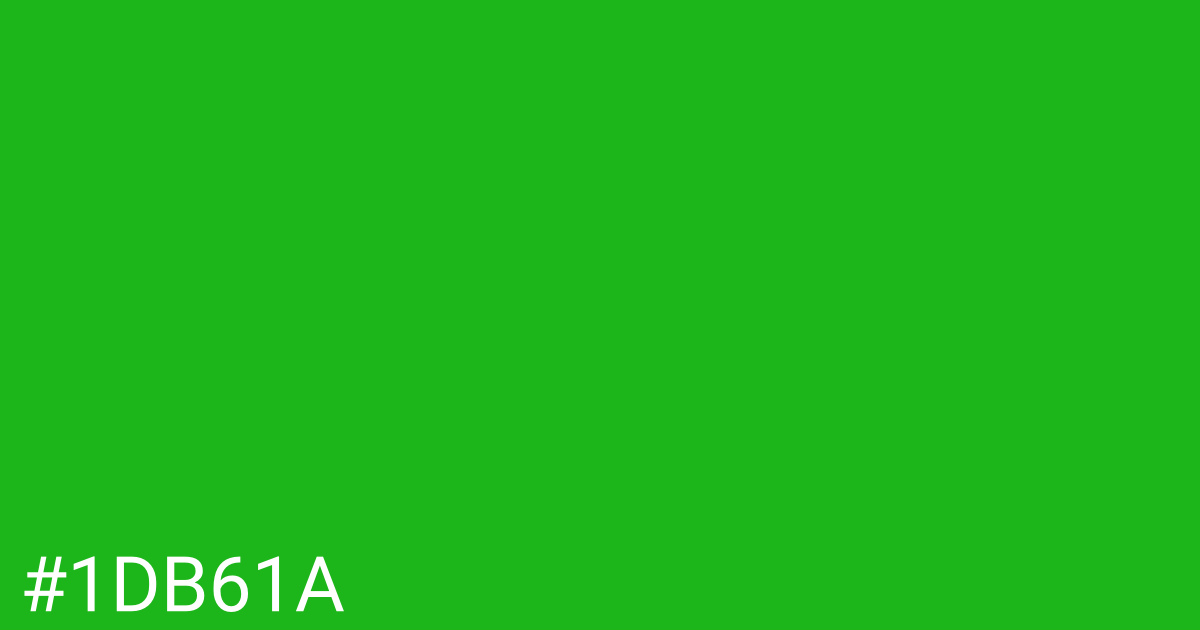 Hex color #1db61a graphic