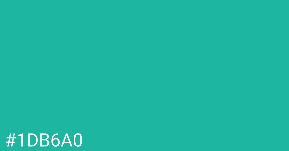 Hex color #1db6a0 graphic