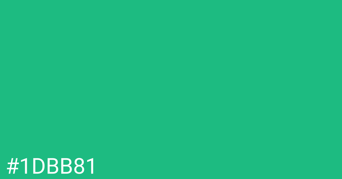 Hex color #1dbb81 graphic