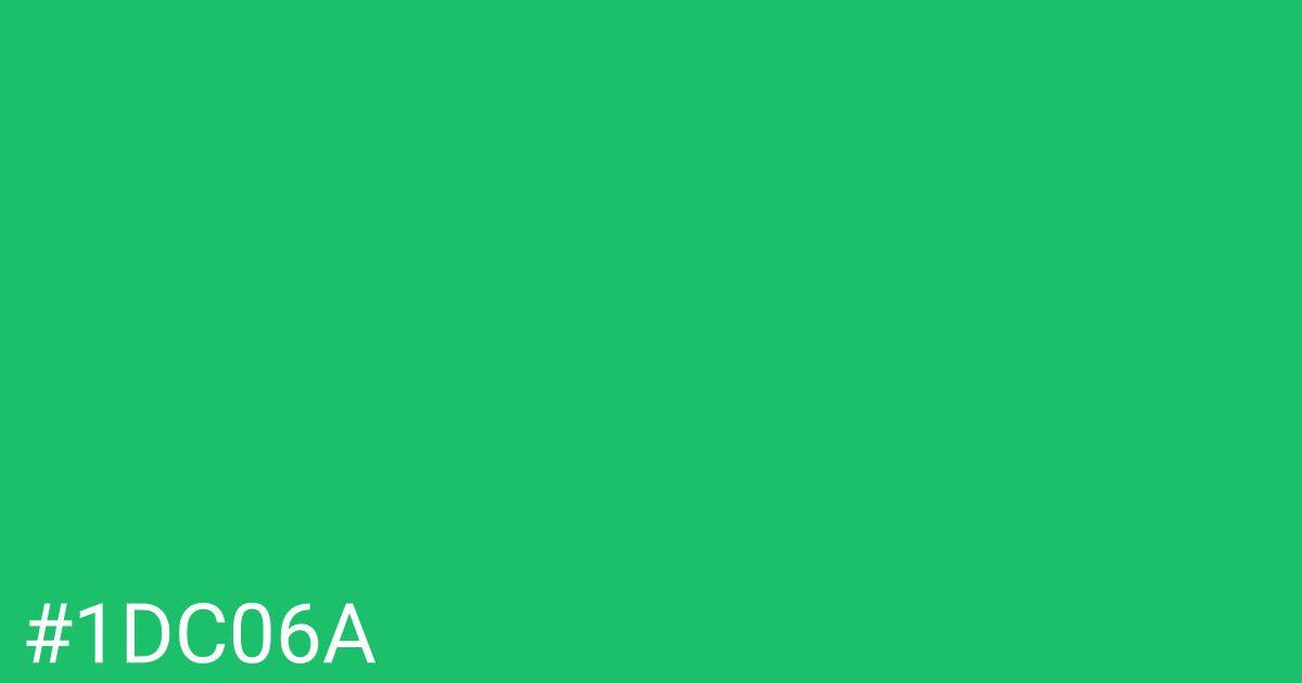 Hex color #1dc06a graphic