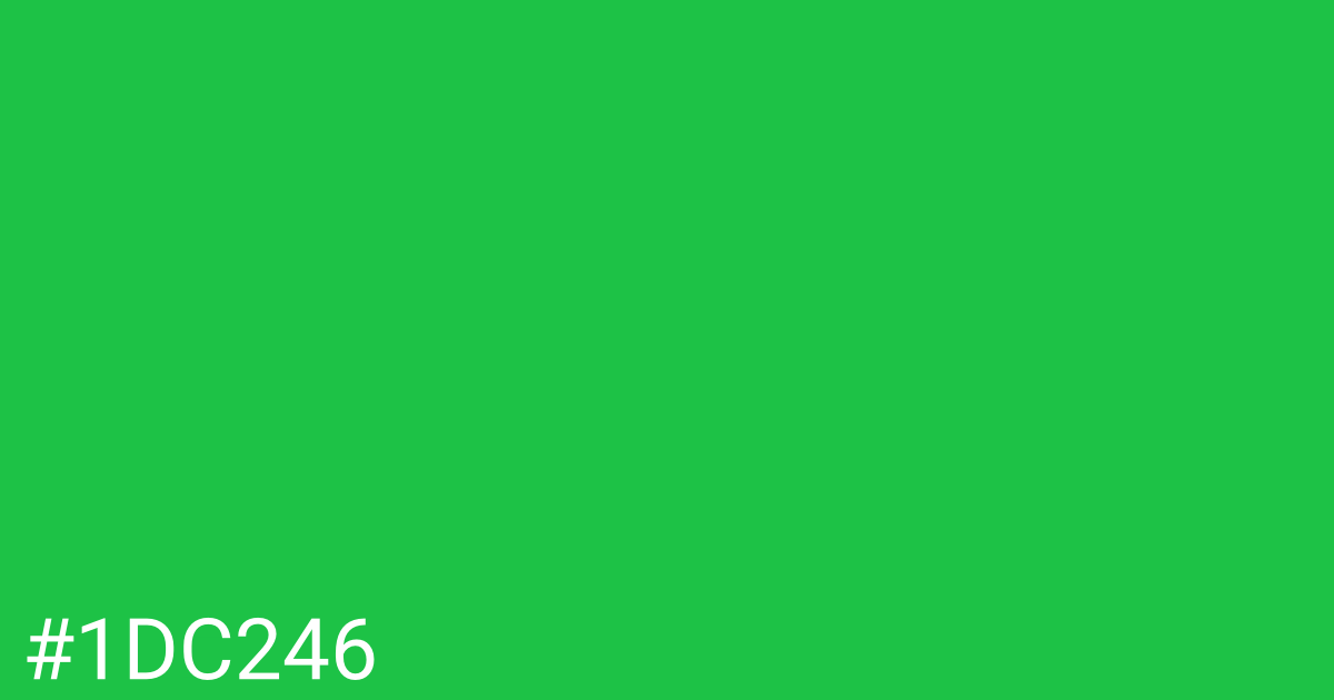 Hex color #1dc246 graphic