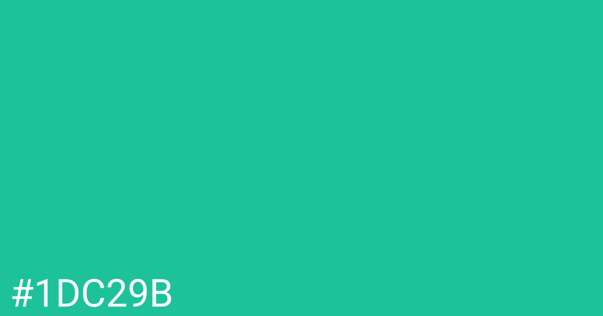 Hex color #1dc29b graphic