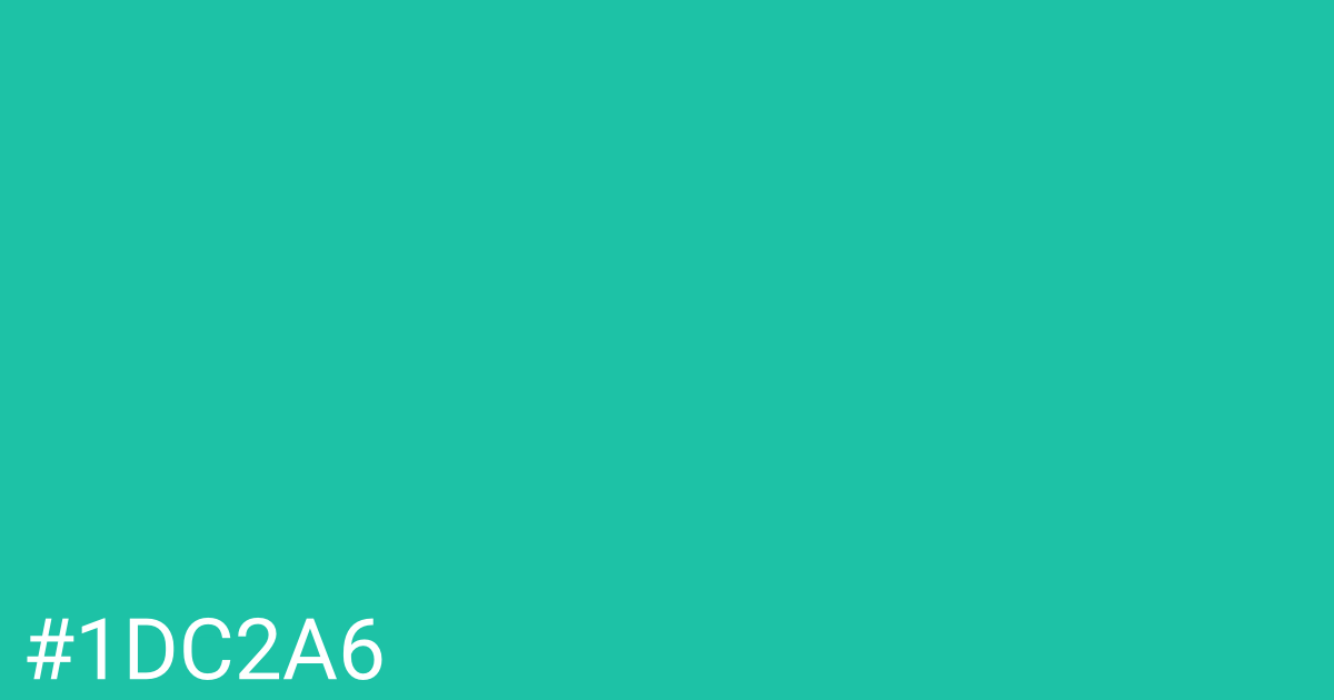 Hex color #1dc2a6 graphic