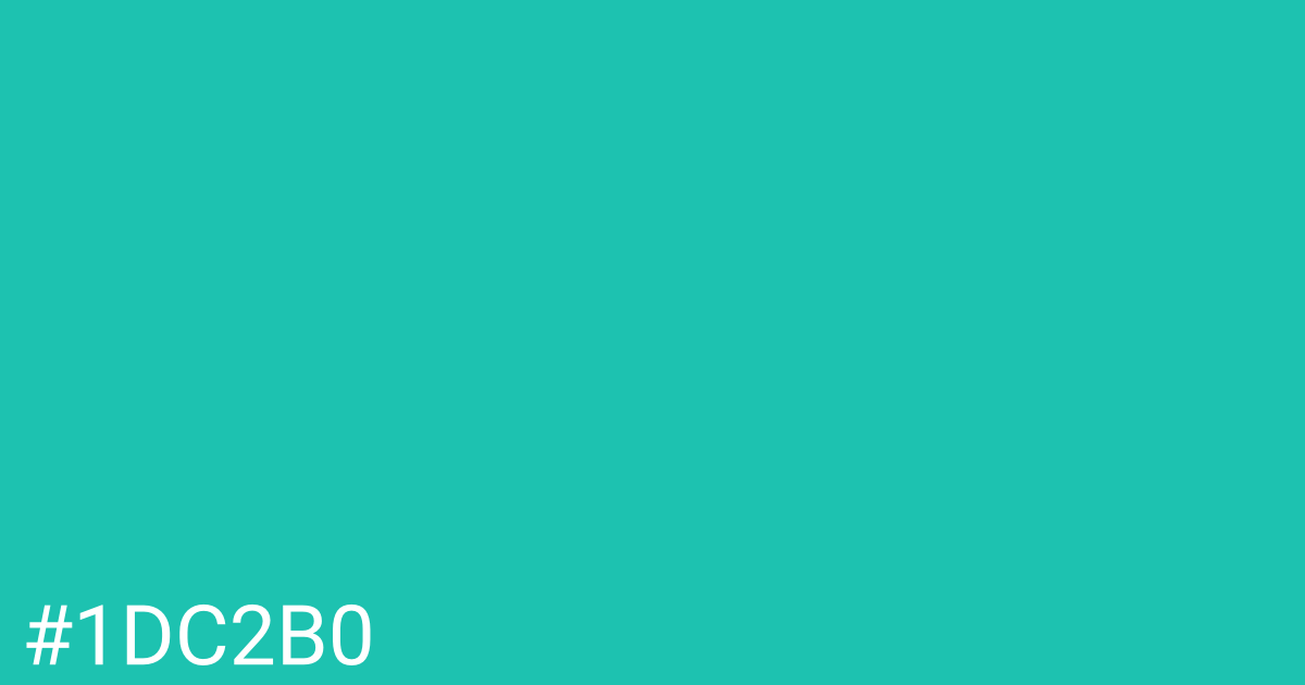 Hex color #1dc2b0 graphic