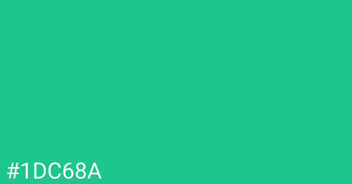 Hex color #1dc68a graphic