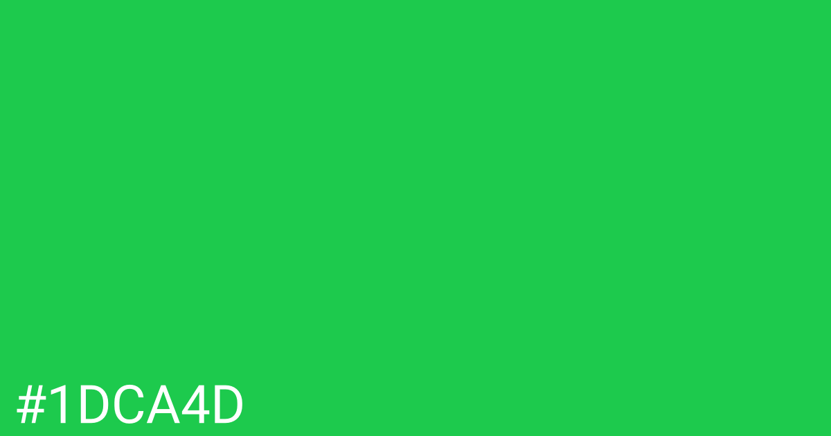 Hex color #1dca4d graphic