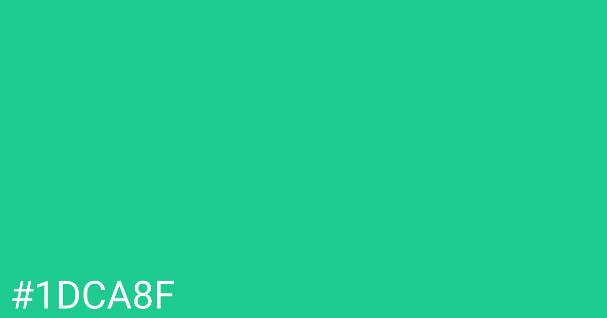 Hex color #1dca8f graphic