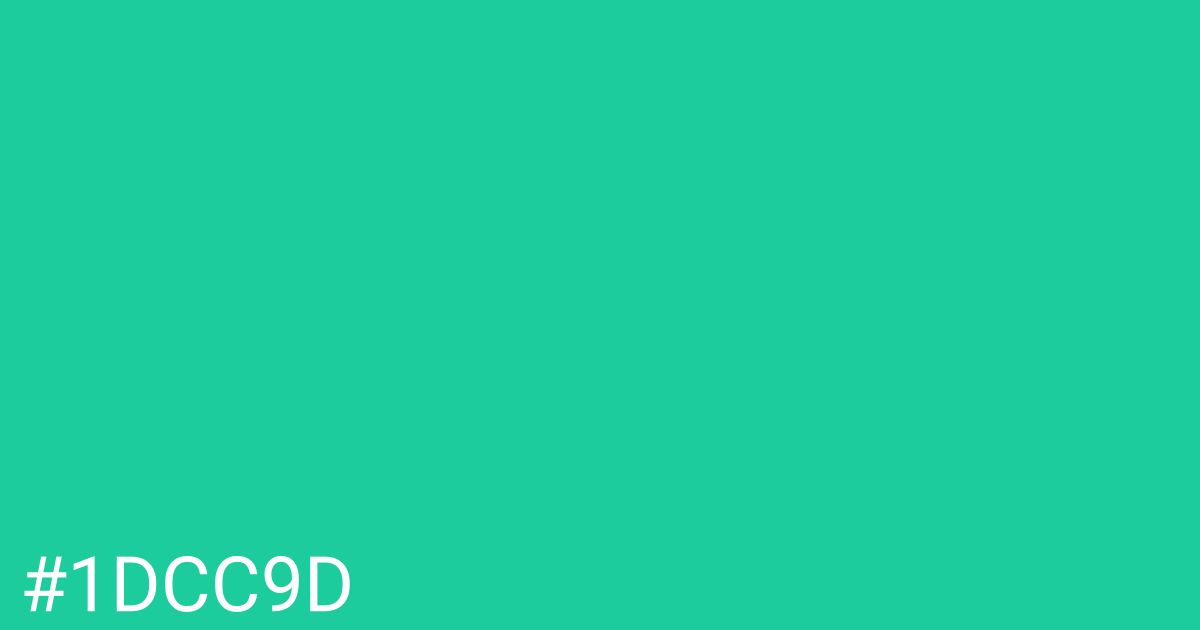 Hex color #1dcc9d graphic