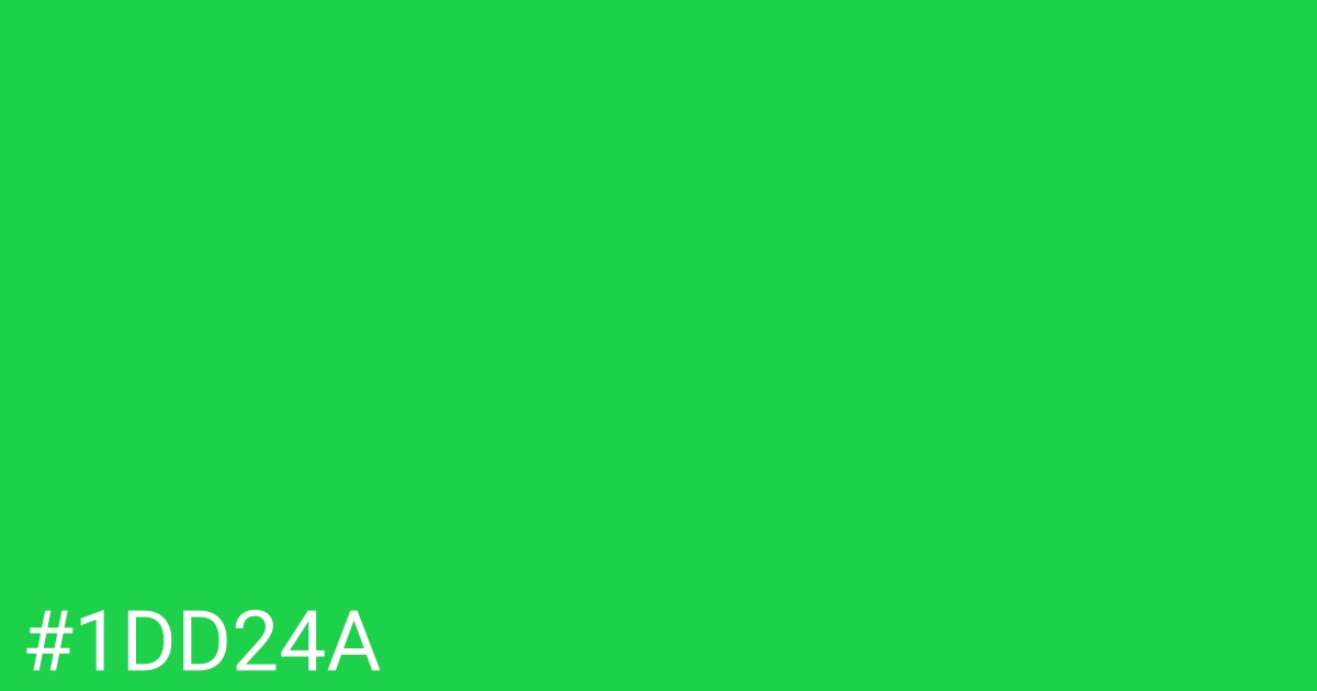 Hex color #1dd24a graphic