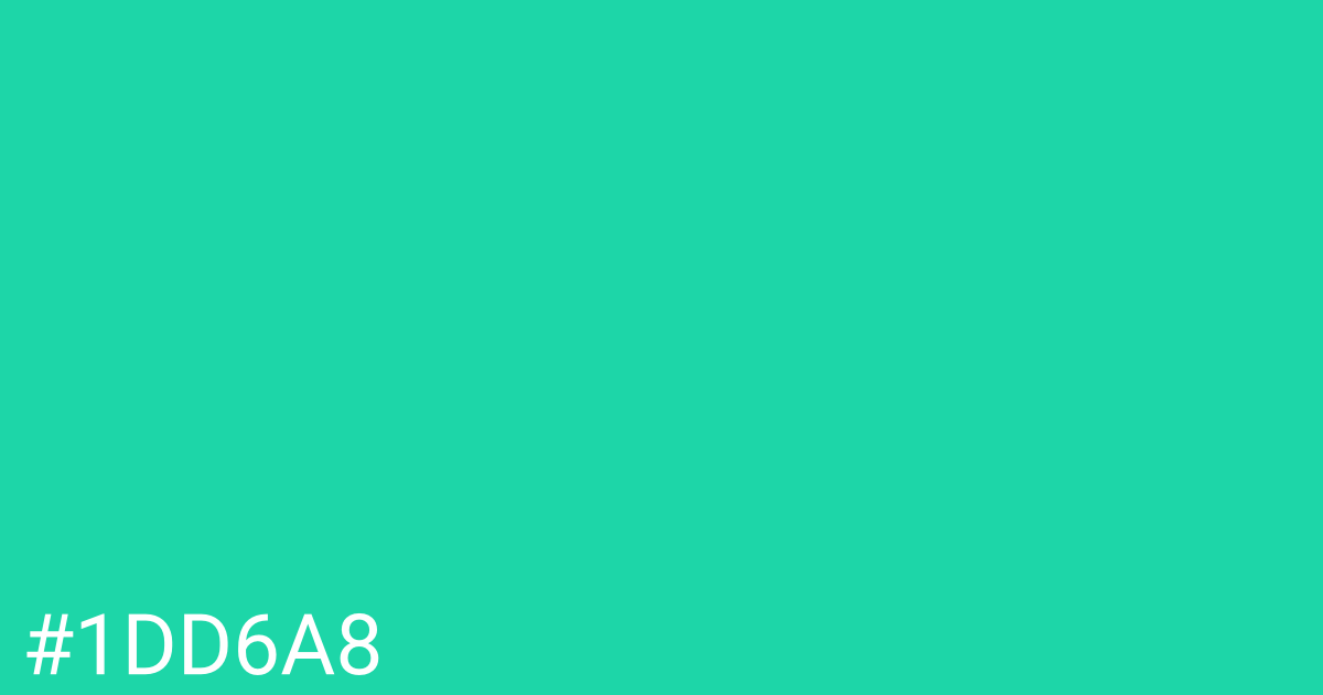 Hex color #1dd6a8 graphic